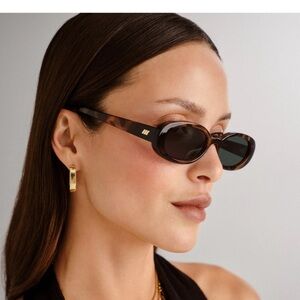 Le Specs Brown Patterned Sunglasses